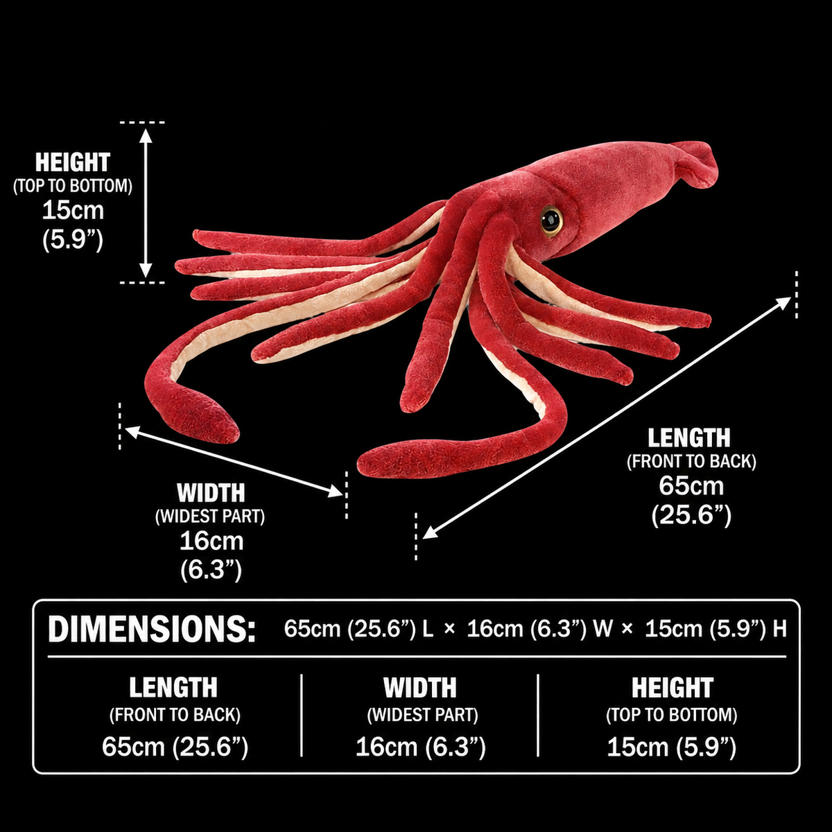 Giant Squid Soft Stuffed Plush Toy