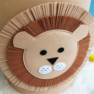 Animal Face Toy Storage Bucket Basket