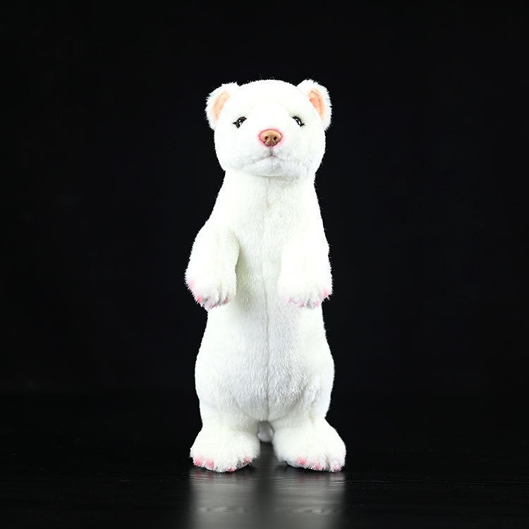 White Stoat Soft Stuffed Plush Toy