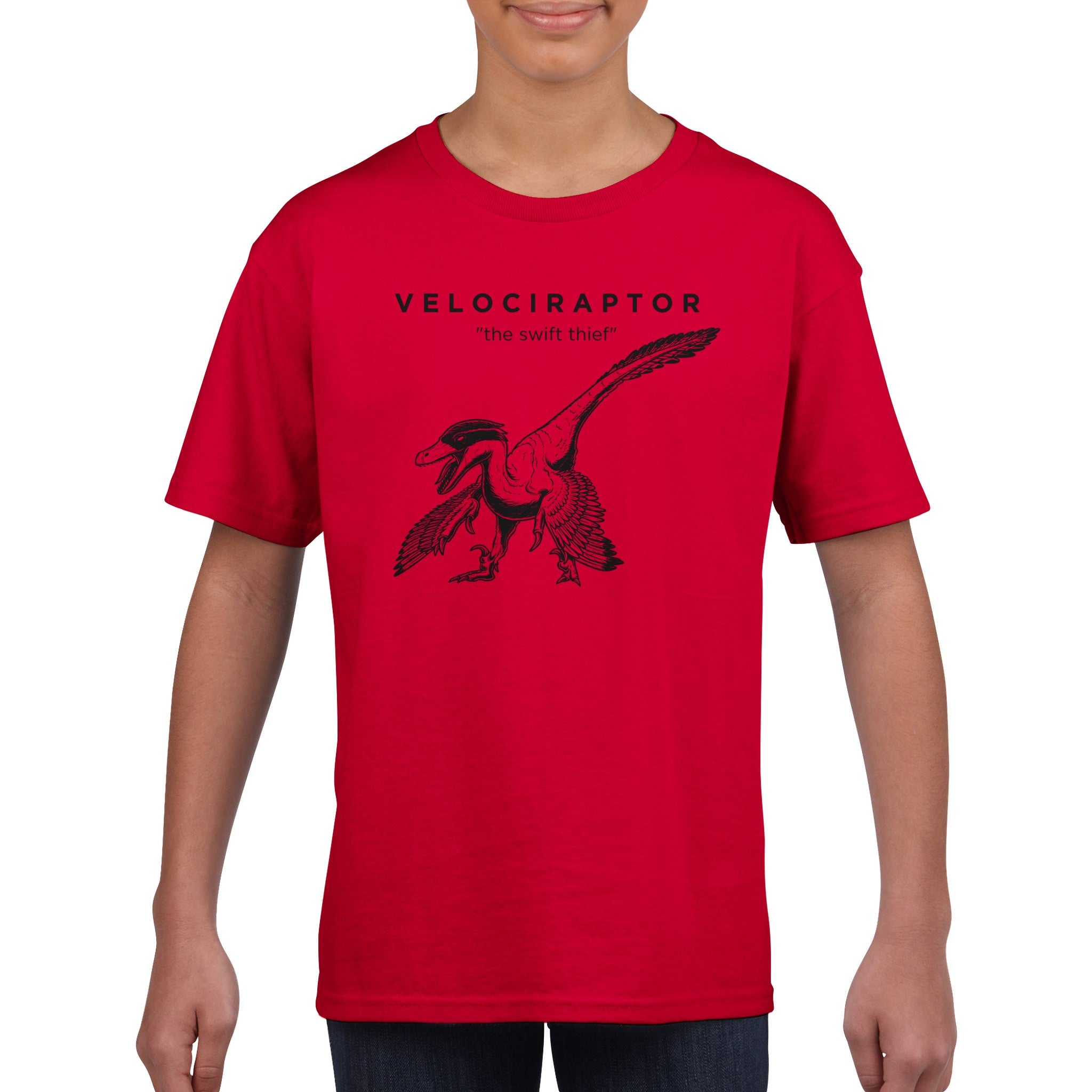 Velociraptor Dinosaur Prehistoric Kids T-Shirt