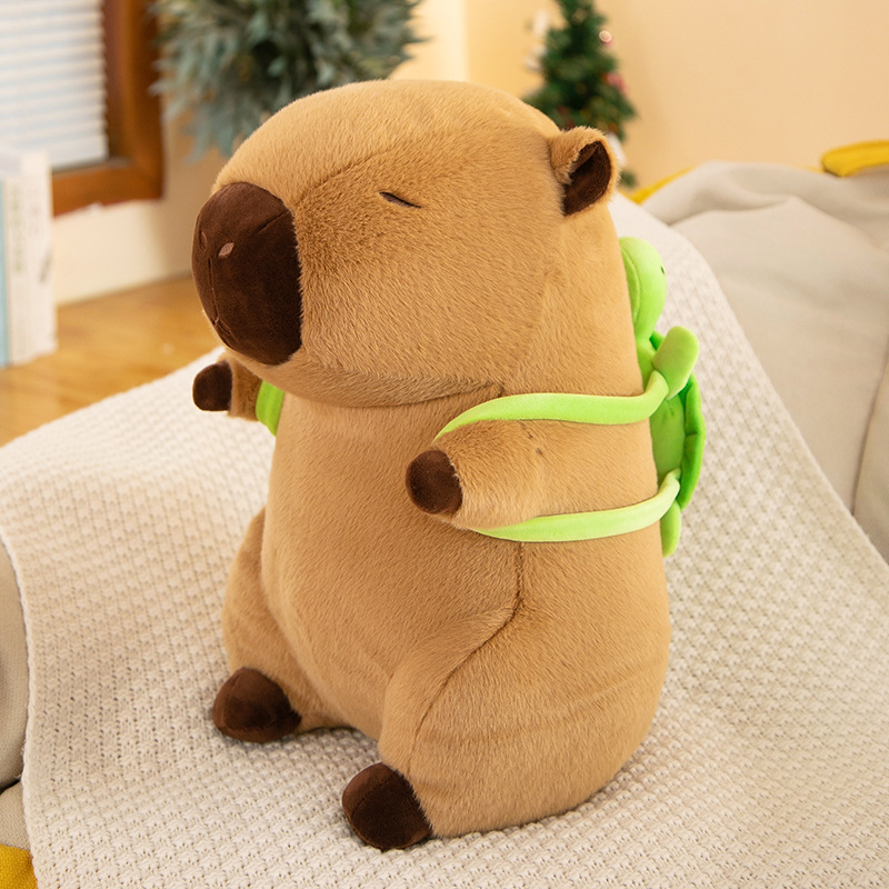 Capybara With Turtle Bag Soft Stuffed Plush Toy