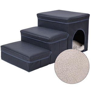 3-in-1 Pet Stairs Bed and Storage