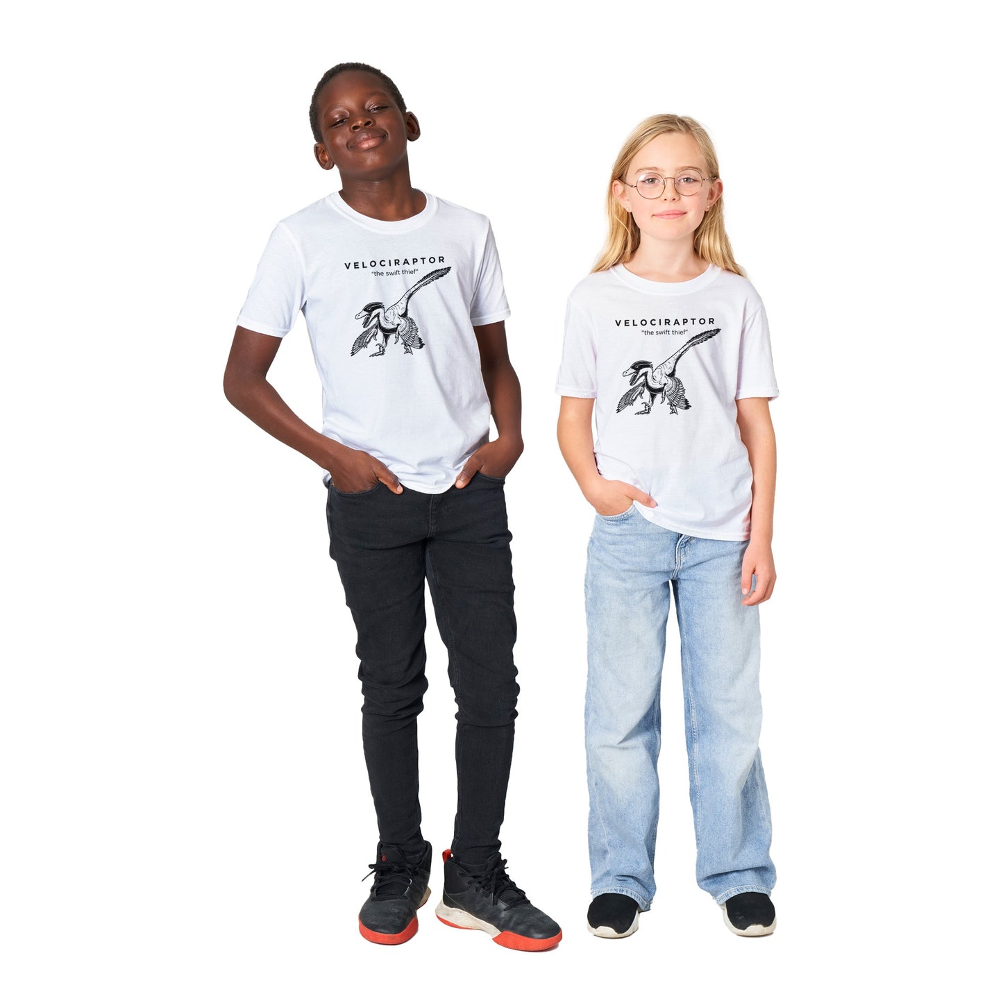 Velociraptor Dinosaur Prehistoric Kids T-Shirt