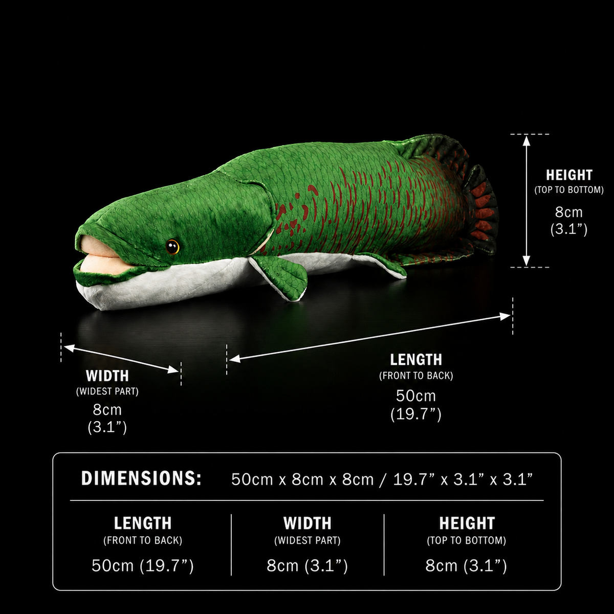 Arapaima Gigas Fisch, weiches Plüschtier
