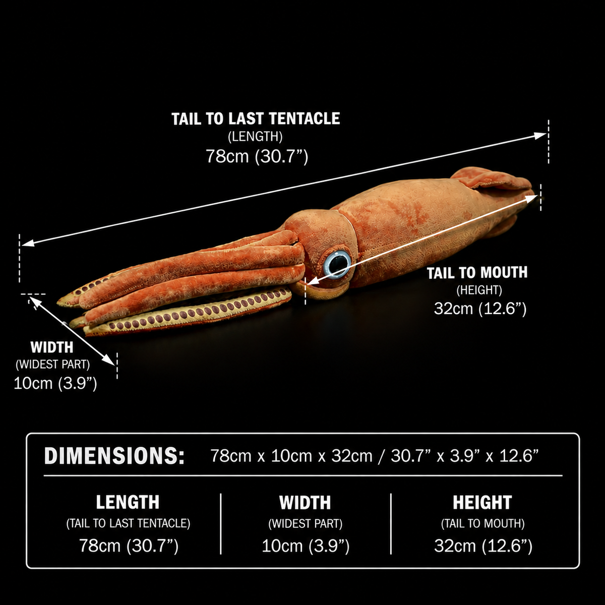 Architeuthis Giant Squid Soft Stuffed Plush Toy