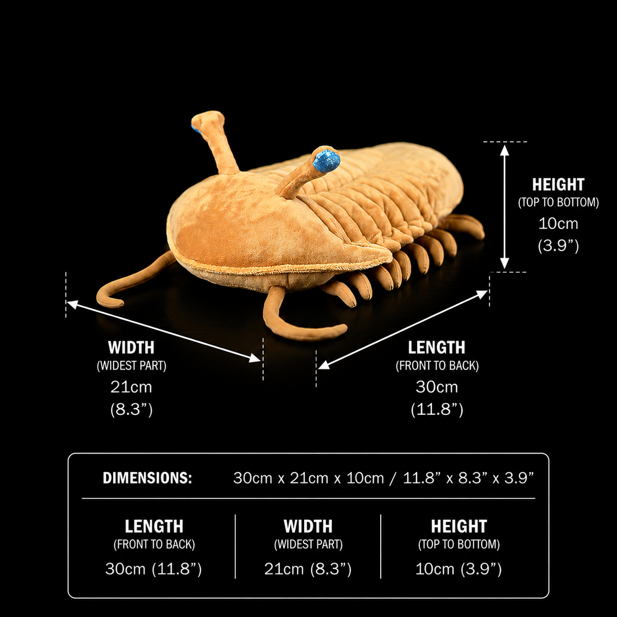 Asaphus Kowalewskii Trilobite Soft Stuffed Plush Toy