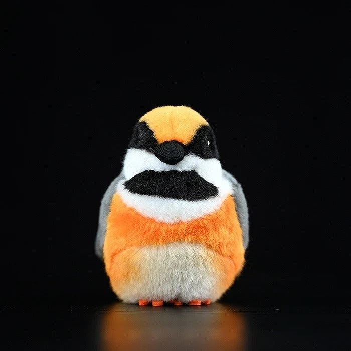 Black-Throated Bushtit Bird Stuffed Plush Toy