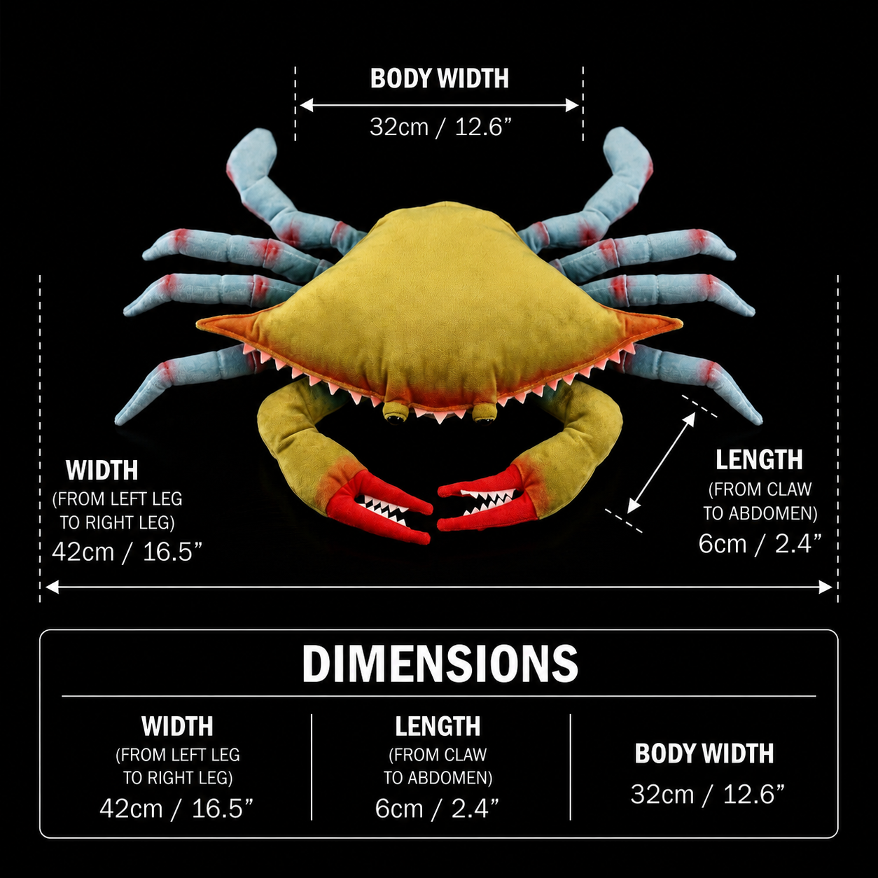 Blue Crab Soft Stuffed Plush Toy