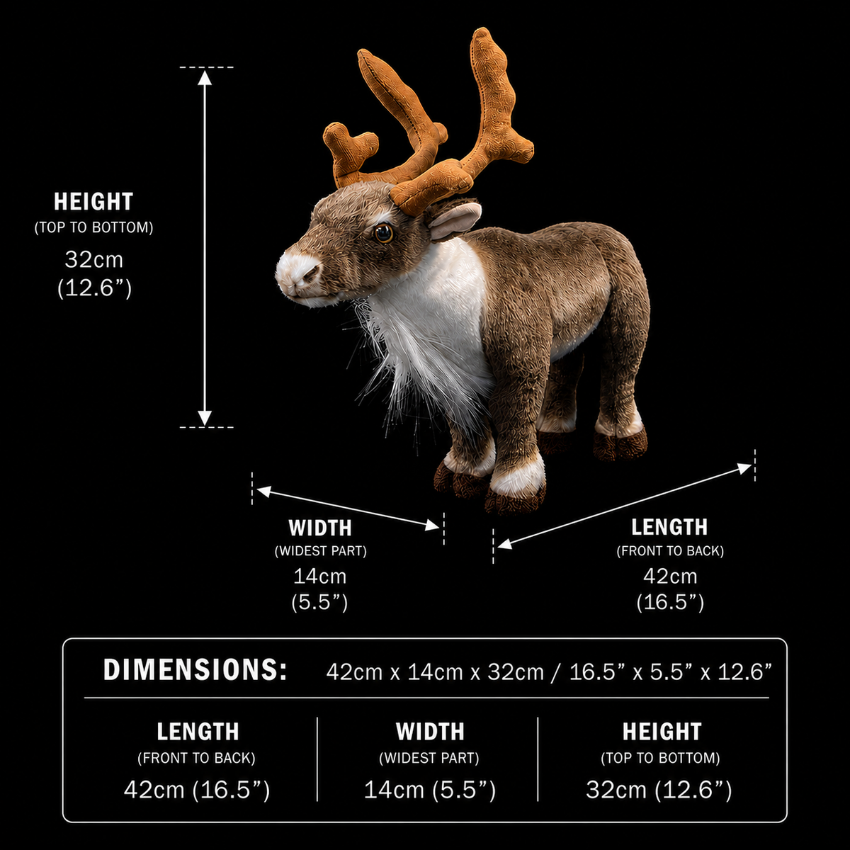 Caribou Reindeer Soft Stuffed Plush Toy