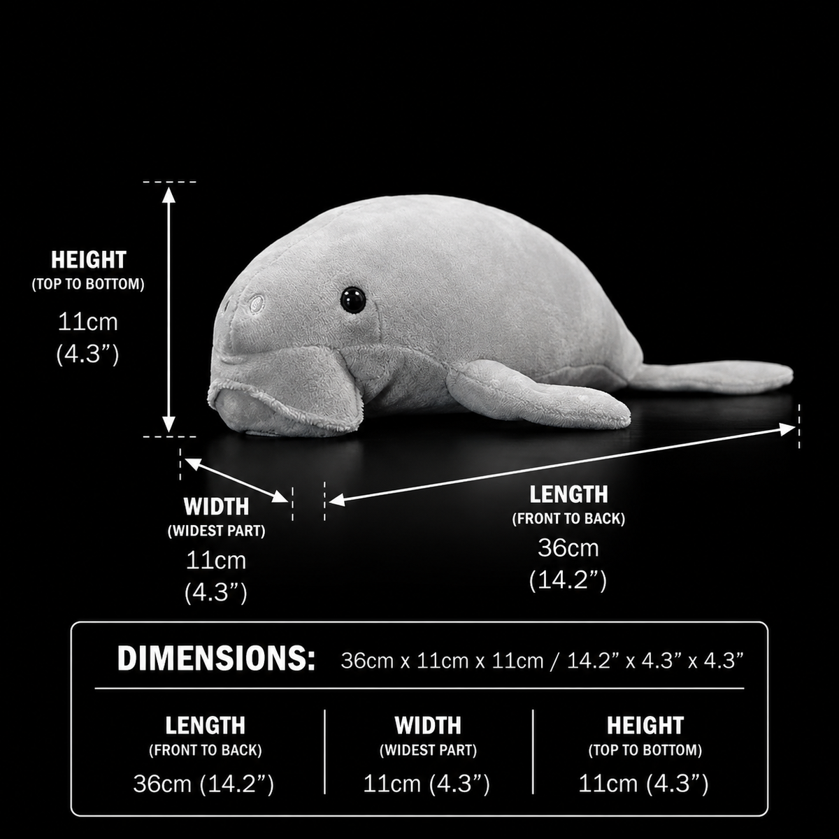Dugong Sea Cow Soft Stuffed Plush Toy
