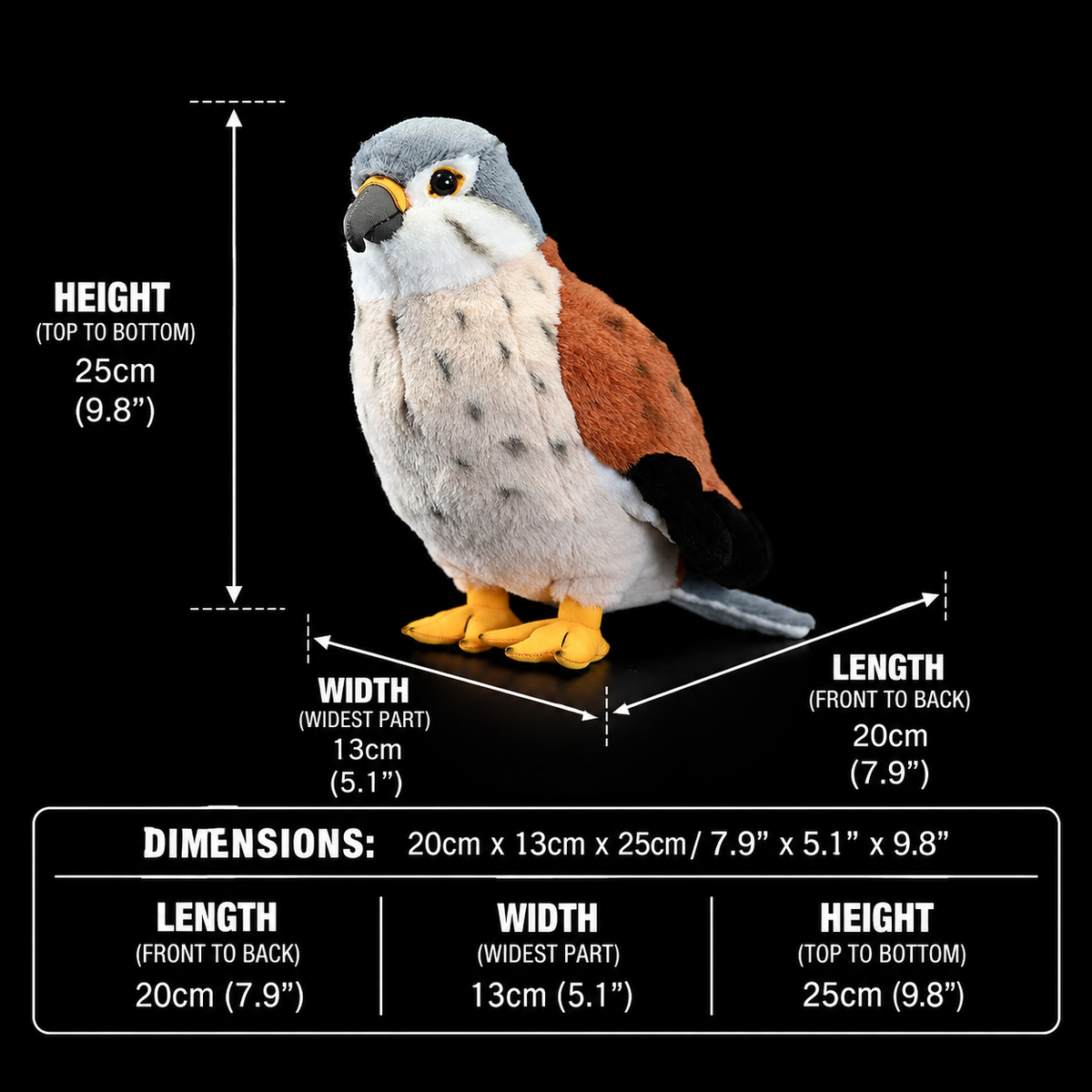 Eurasian Kestrel Soft Stuffed Plush Toy