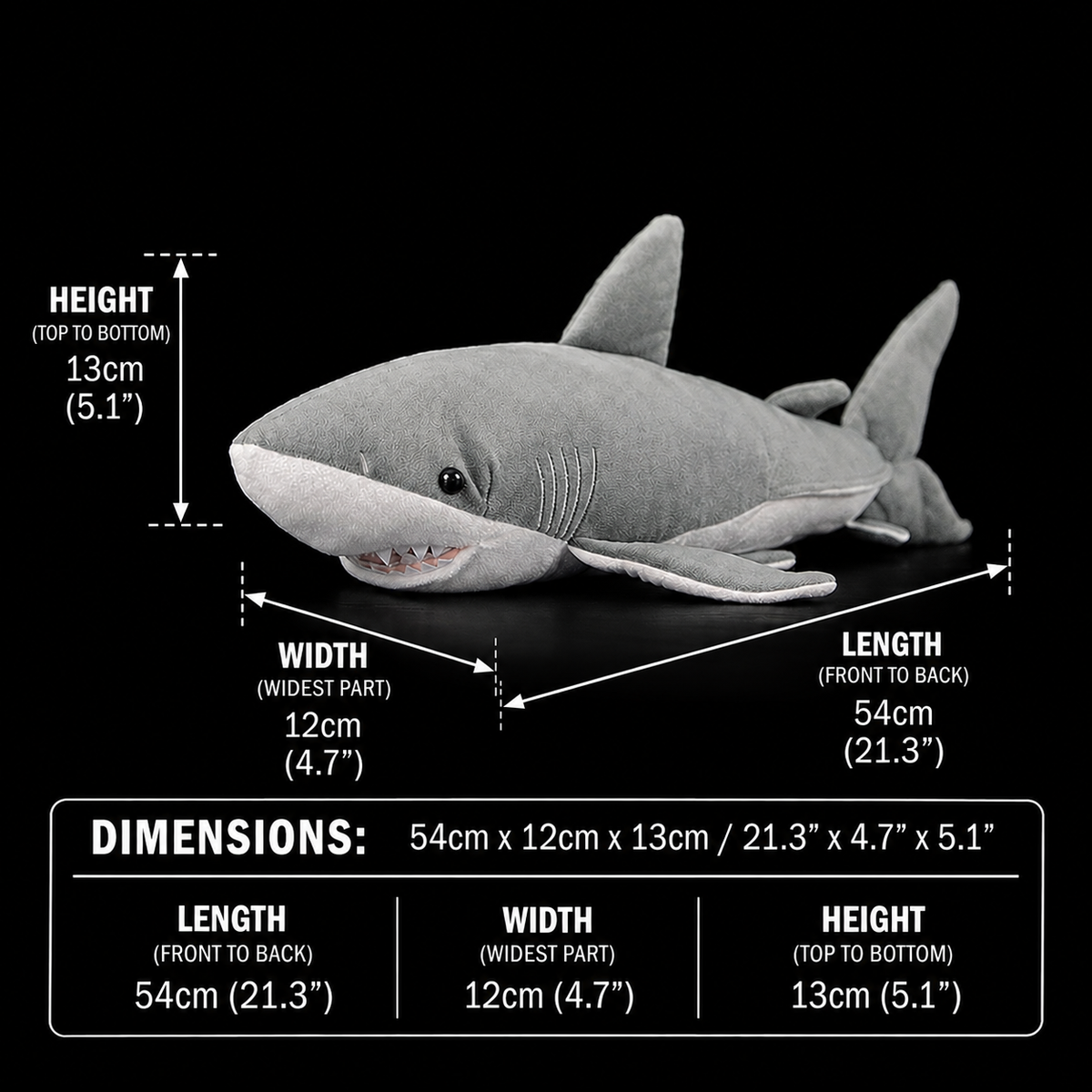 Great White Shark Soft Stuffed Plush Toy