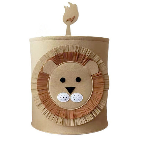 Animal Face Toy Storage Bucket Basket