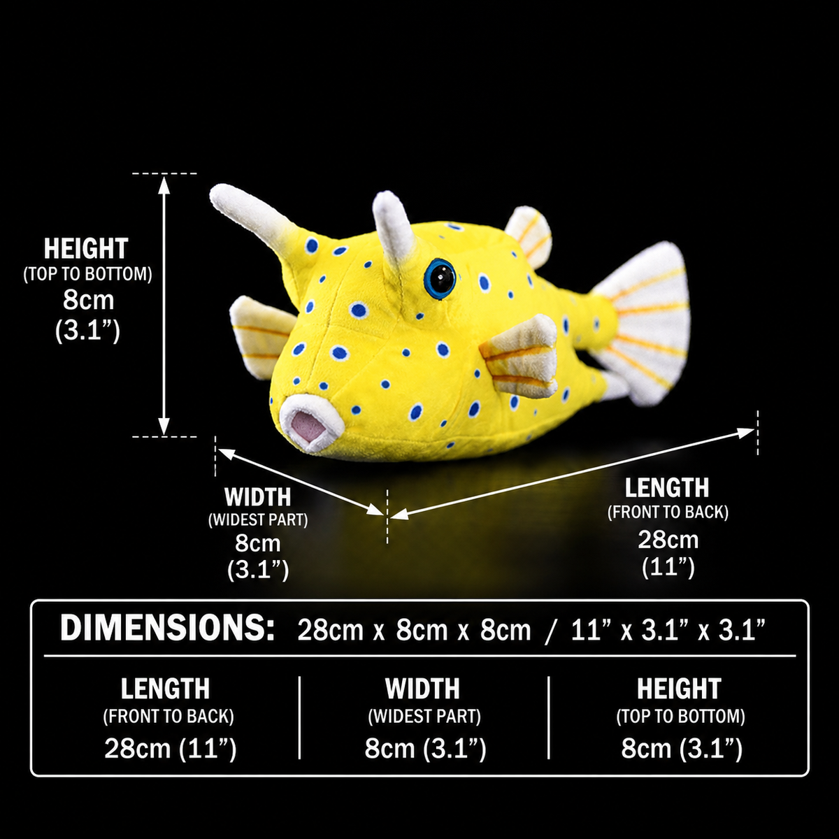 Longhorn Cowfish Soft Stuffed Plush Toy
