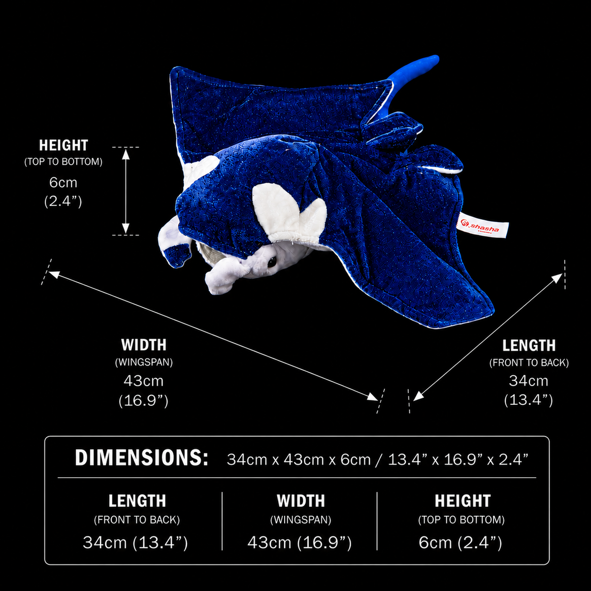 Manta Ray Soft Stuffed Plush Toy