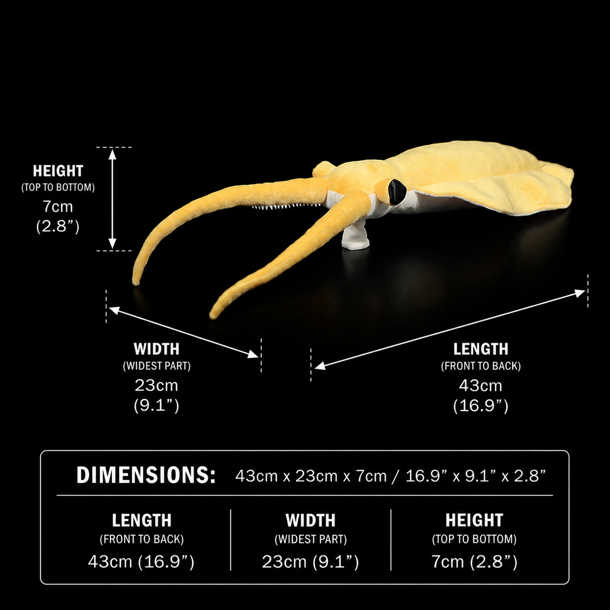Weiches Plüschtier Nectocaris Pteryx
