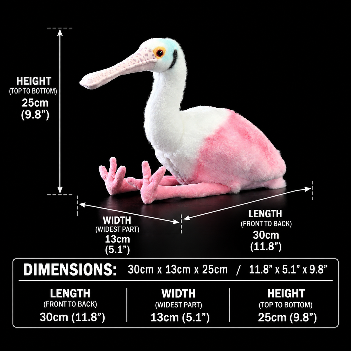Roseate Spoonbill Soft Stuffed Plush Toy