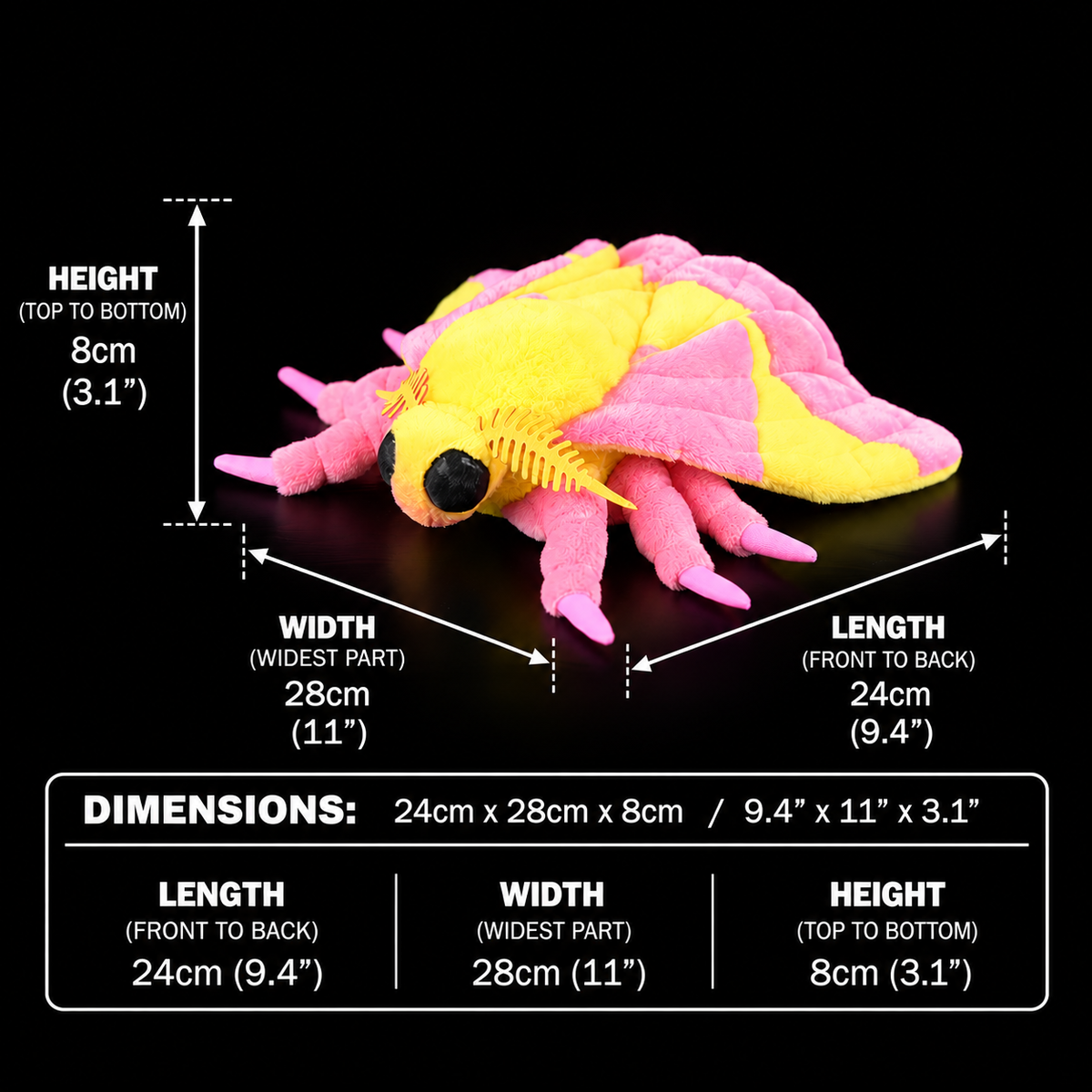 Rosy Maple Moth Soft Stuffed Plush Toy