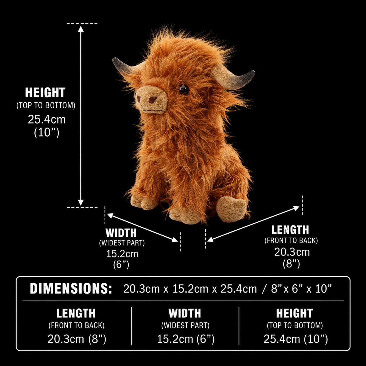 Scottish Highland Cow Soft Stuffed Plush Toy