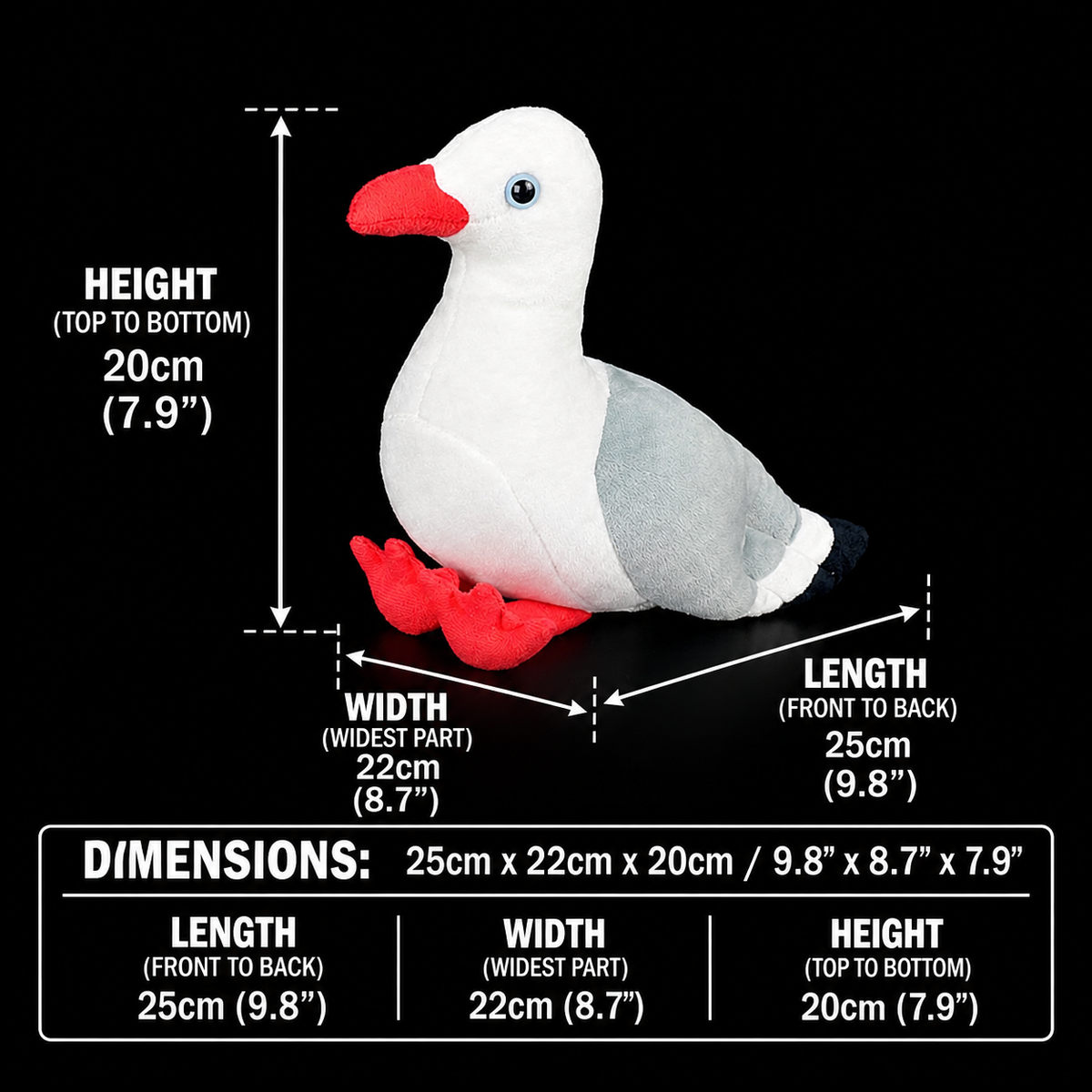 Weiches Plüschtier „Möwe“ 
