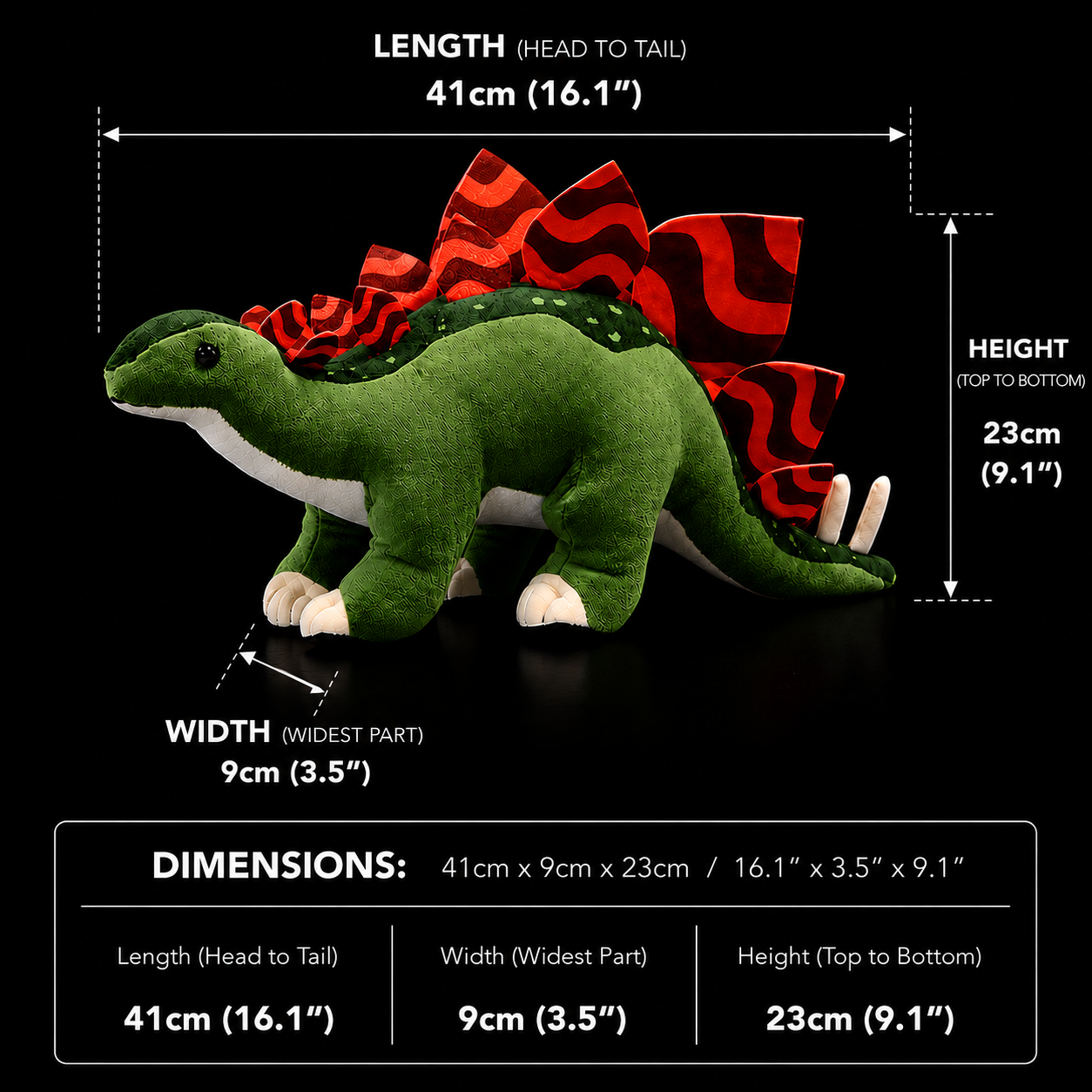 Stegosaurus Dinosaurus Měkká plyšová hračka