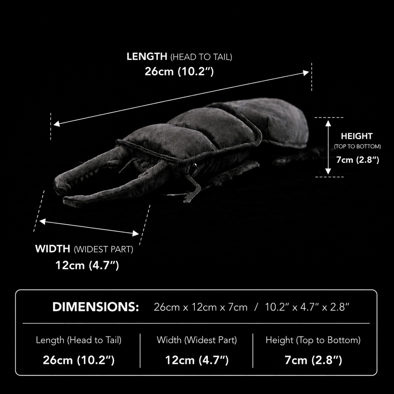 Titan Stag Beetle Soft Stuffed Plush Toy