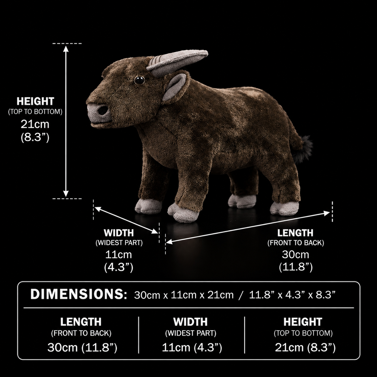 Water Buffalo Soft Stuffed Plush Toy