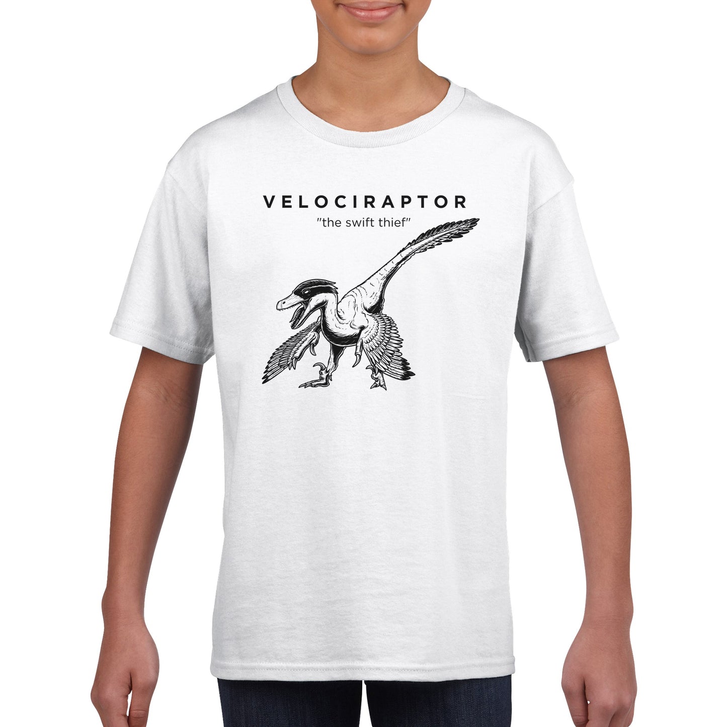 Velociraptor Dinosaur Prehistoric Kids T-Shirt