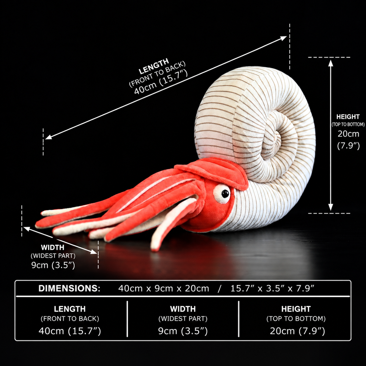 Živá měkká plyšová hračka Nautilus