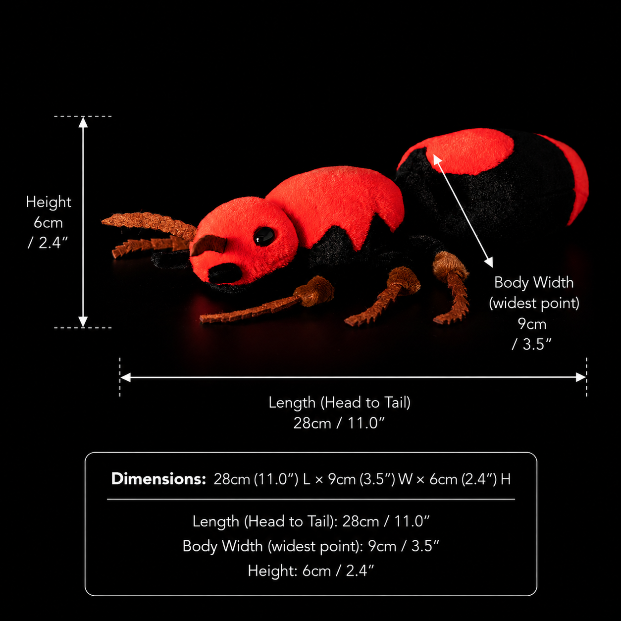 Red Velvet Ant Stuffed Plush Toy