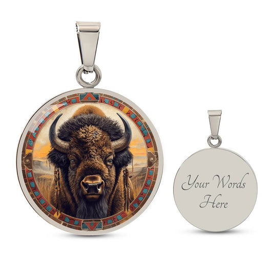 Sacred Bison Pendant Necklace: A Symbol of Strength and Heritage