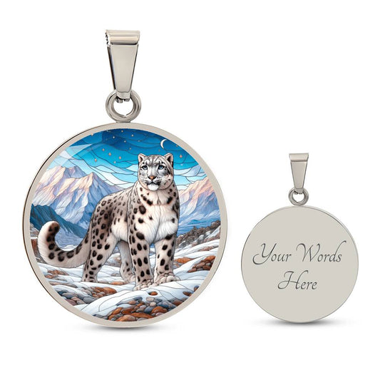 Snow Leopard Pendant Necklace: Symbol of Strength and Mystery