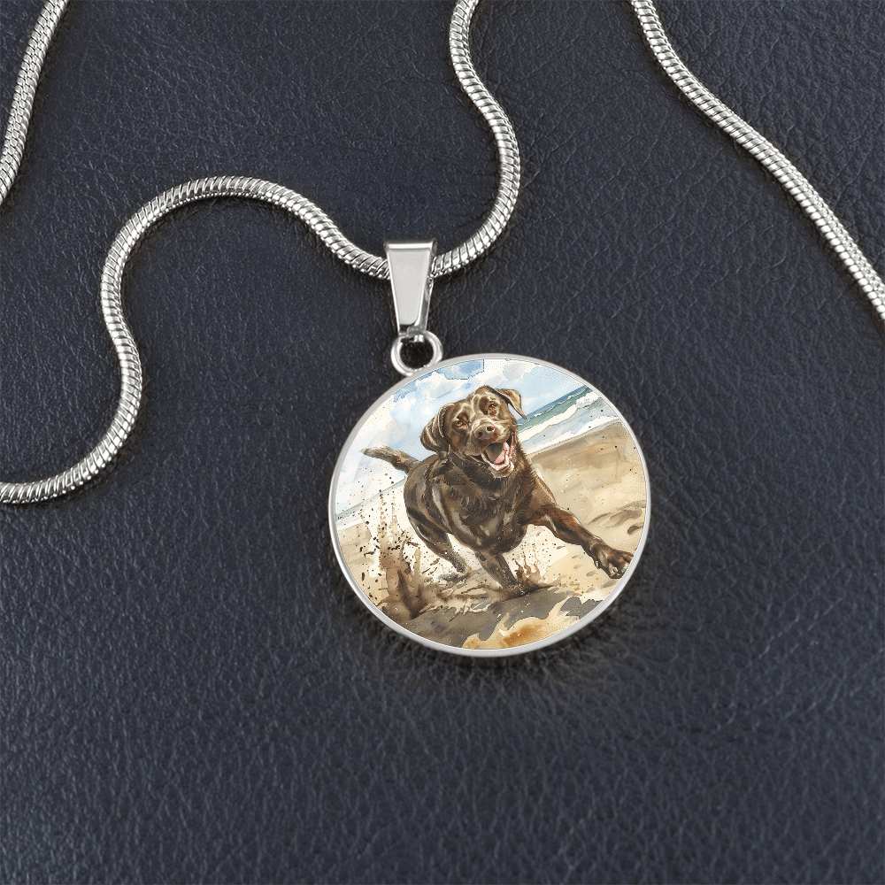 The Beach Labrador Pendant Necklace