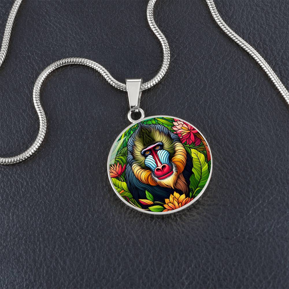 The Mandrill Circle Pendant Necklace