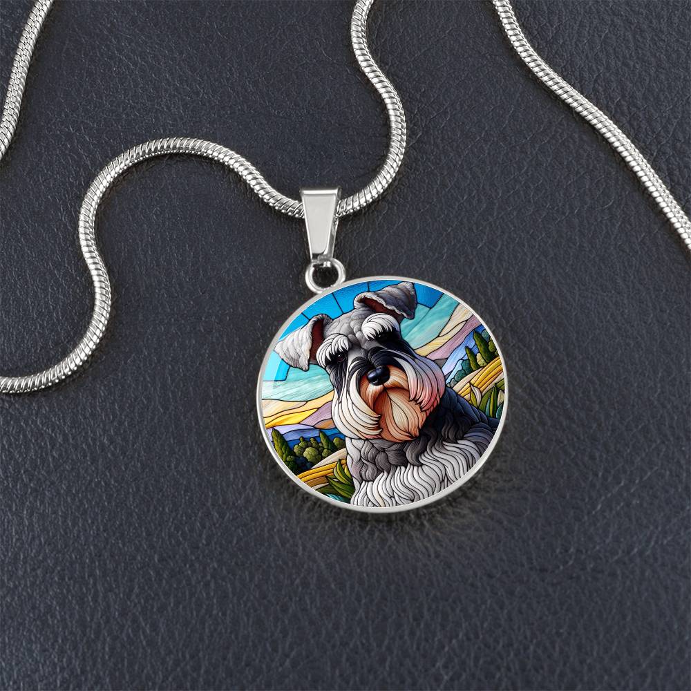 The Schnauzer Portrait Pendant Necklace