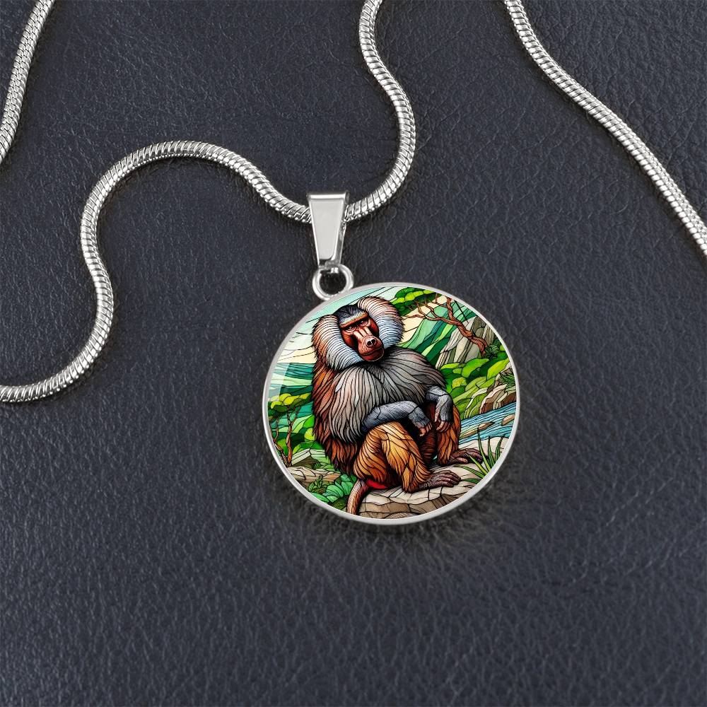 The Baboon Circle Pendant Necklace