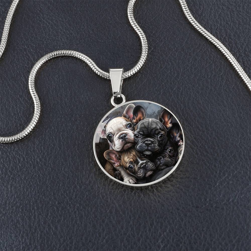 The French Bulldog Puppies Pendant Necklace