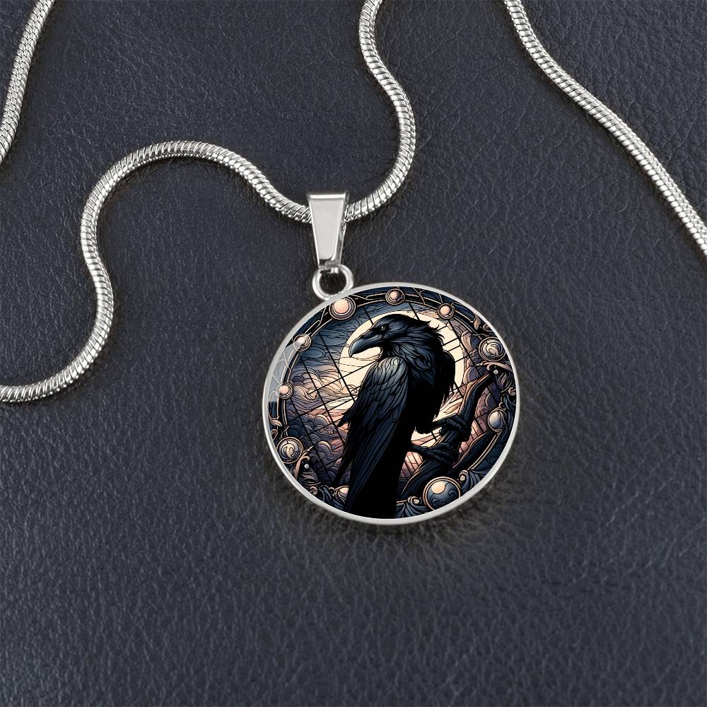 The Raven Circle Pendant Necklace