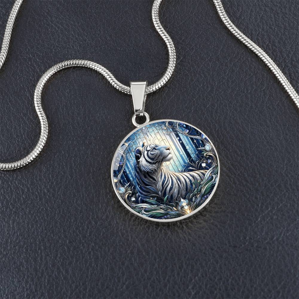 The Celestial Tiger Circle Pendant Necklace