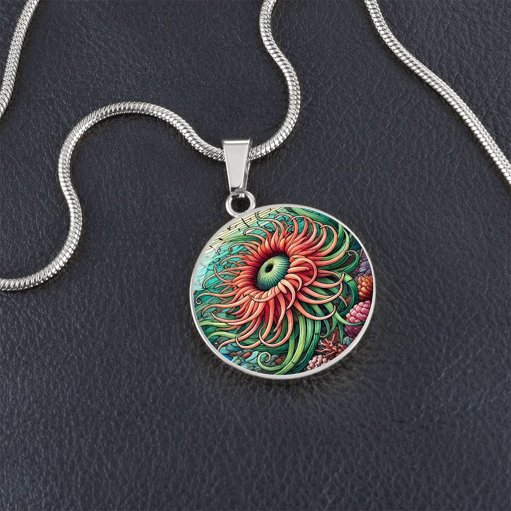 The Sea Anemone Circle Pendant Necklace