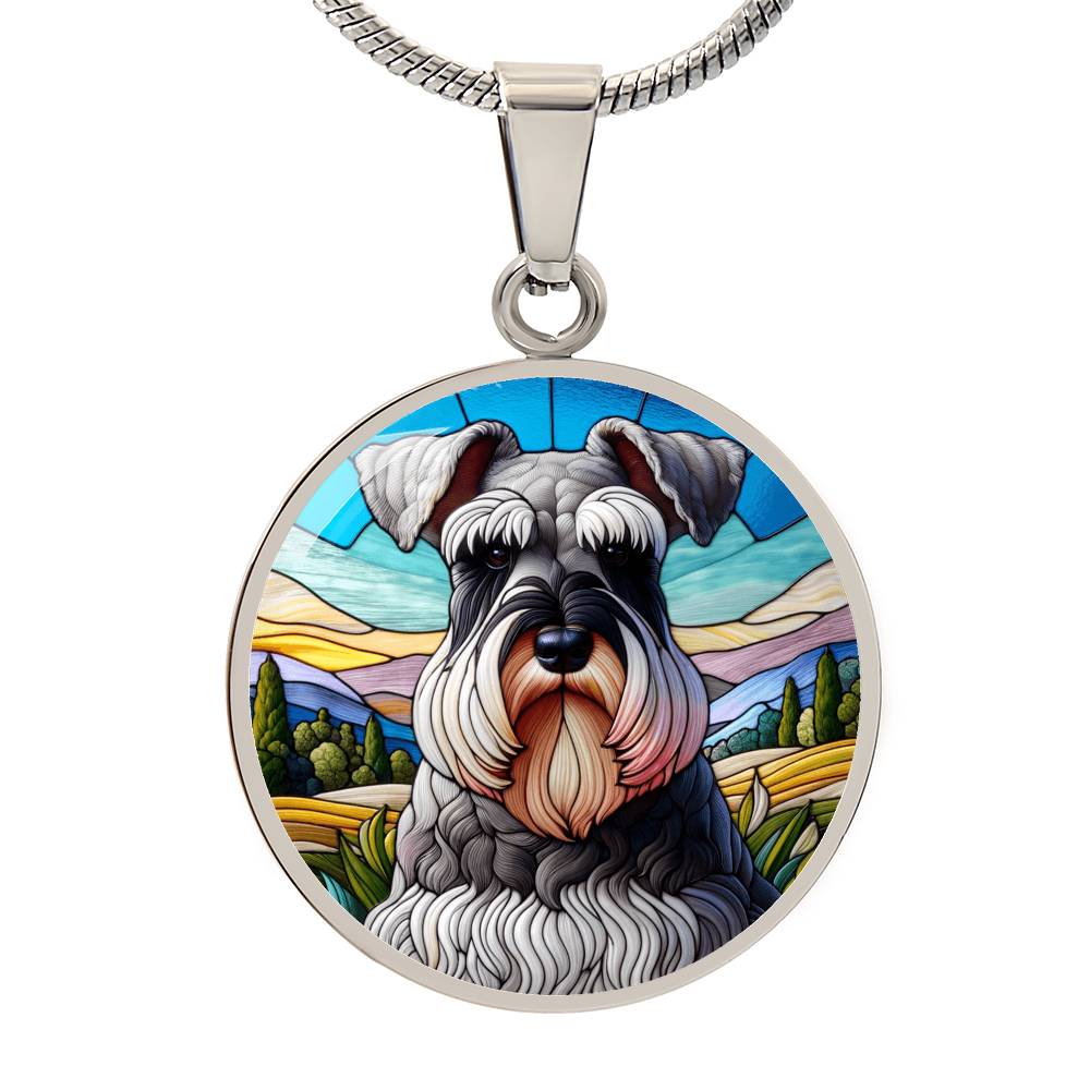 The Schnauzer Portrait Pendant Necklace