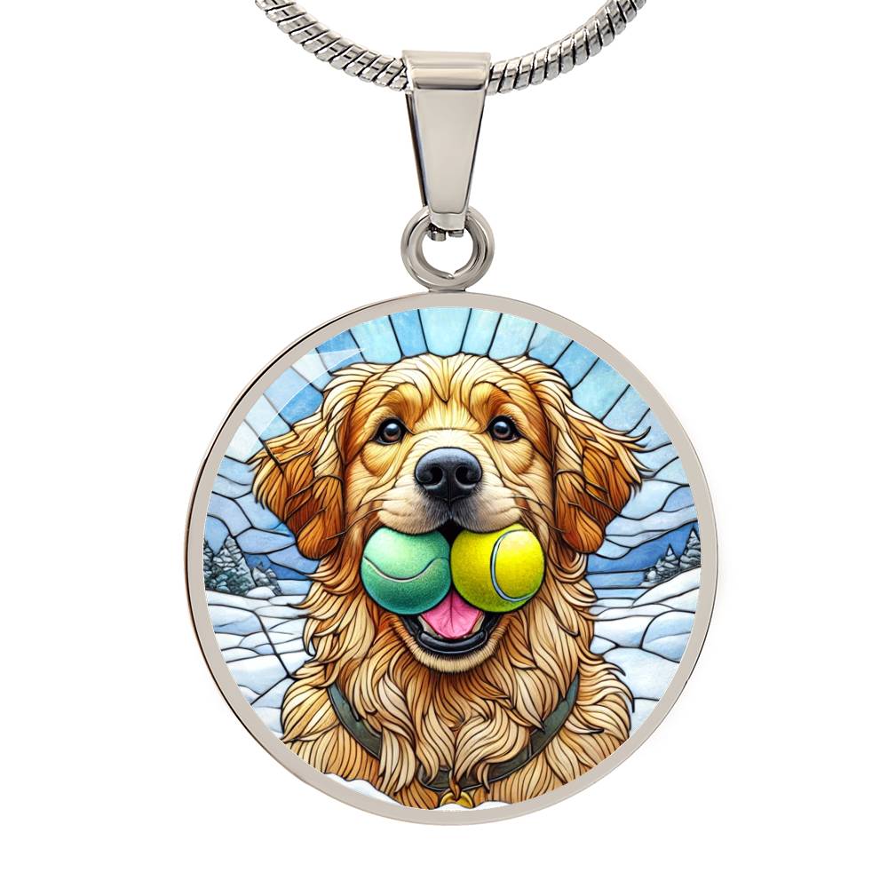 The Tennis Ball Retriever Pendant Necklace