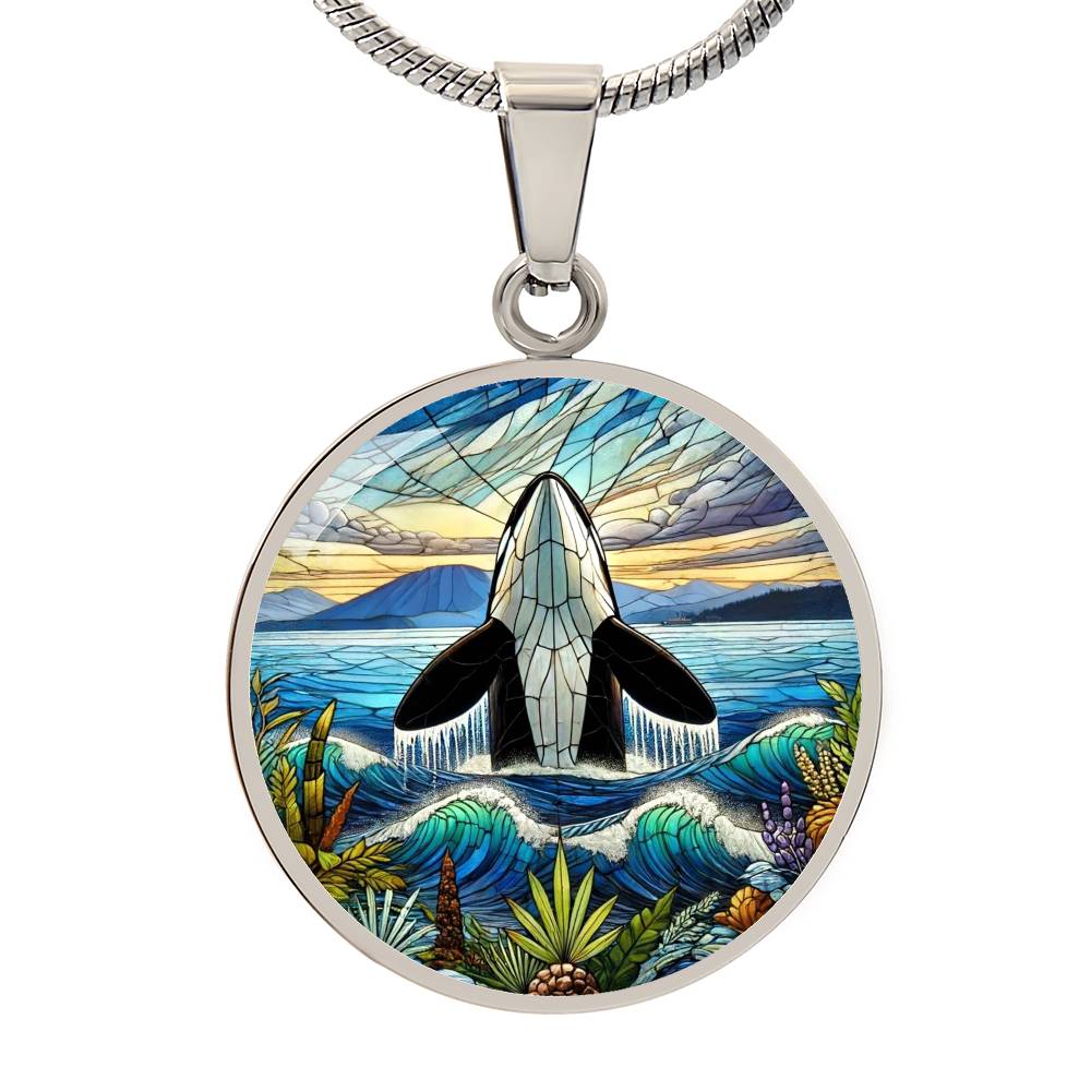 The Grand Orca Circle Pendant Necklace