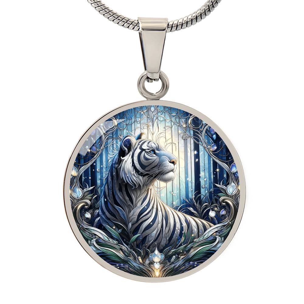 The Celestial Tiger Circle Pendant Necklace