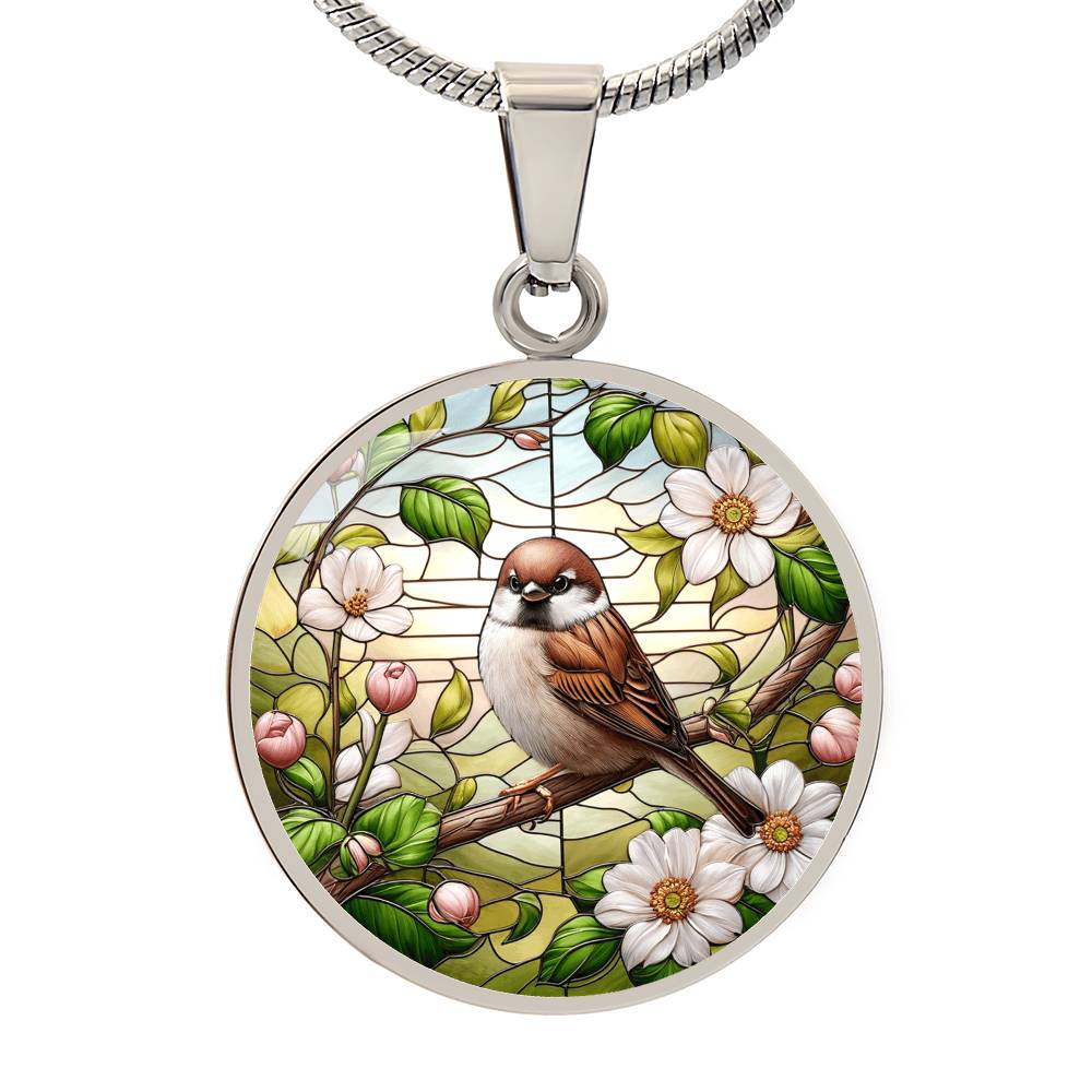 The Sparrow Circle Pendant Necklace