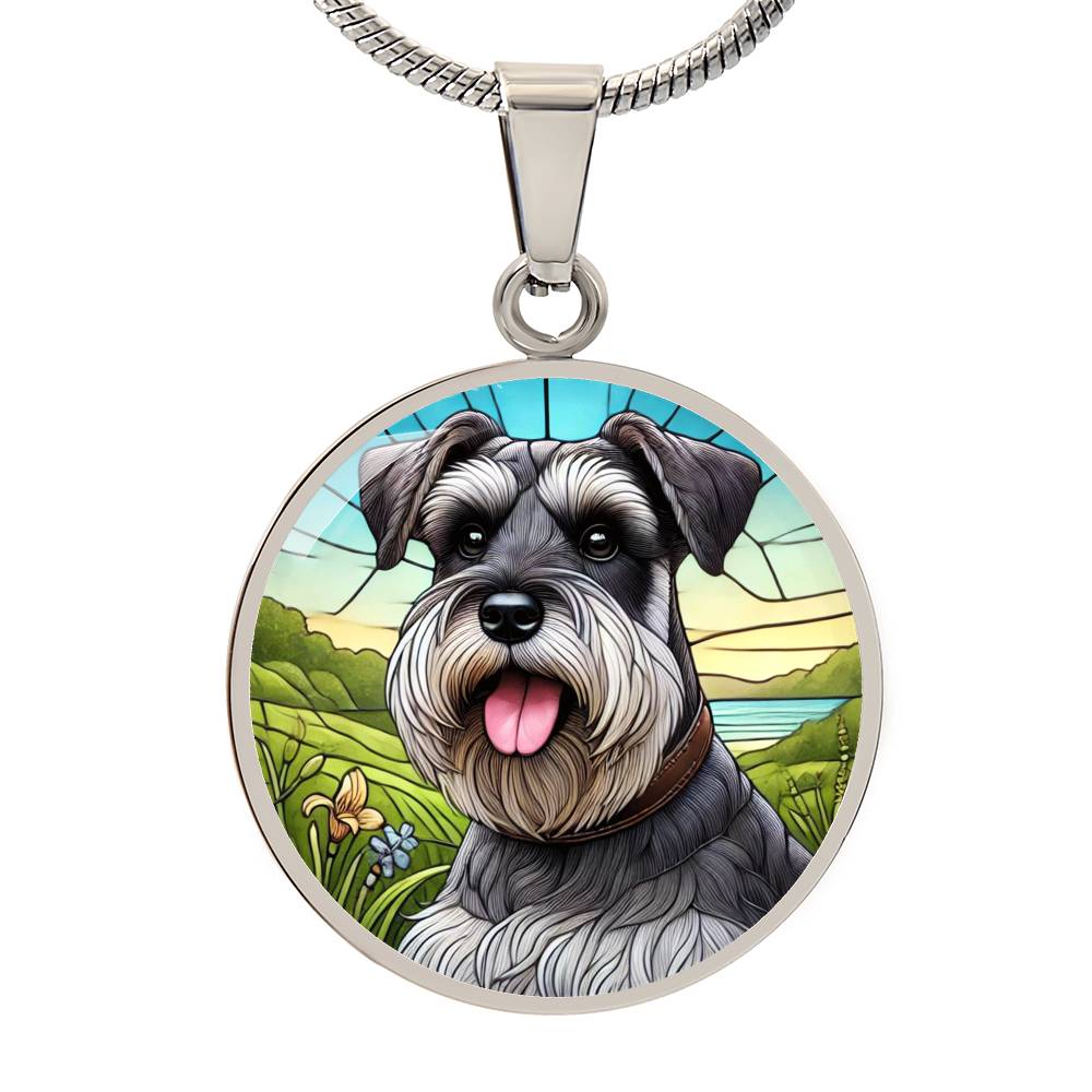 The Happy Schnauzer Pendant Necklace