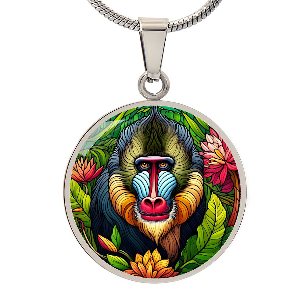 The Mandrill Circle Pendant Necklace