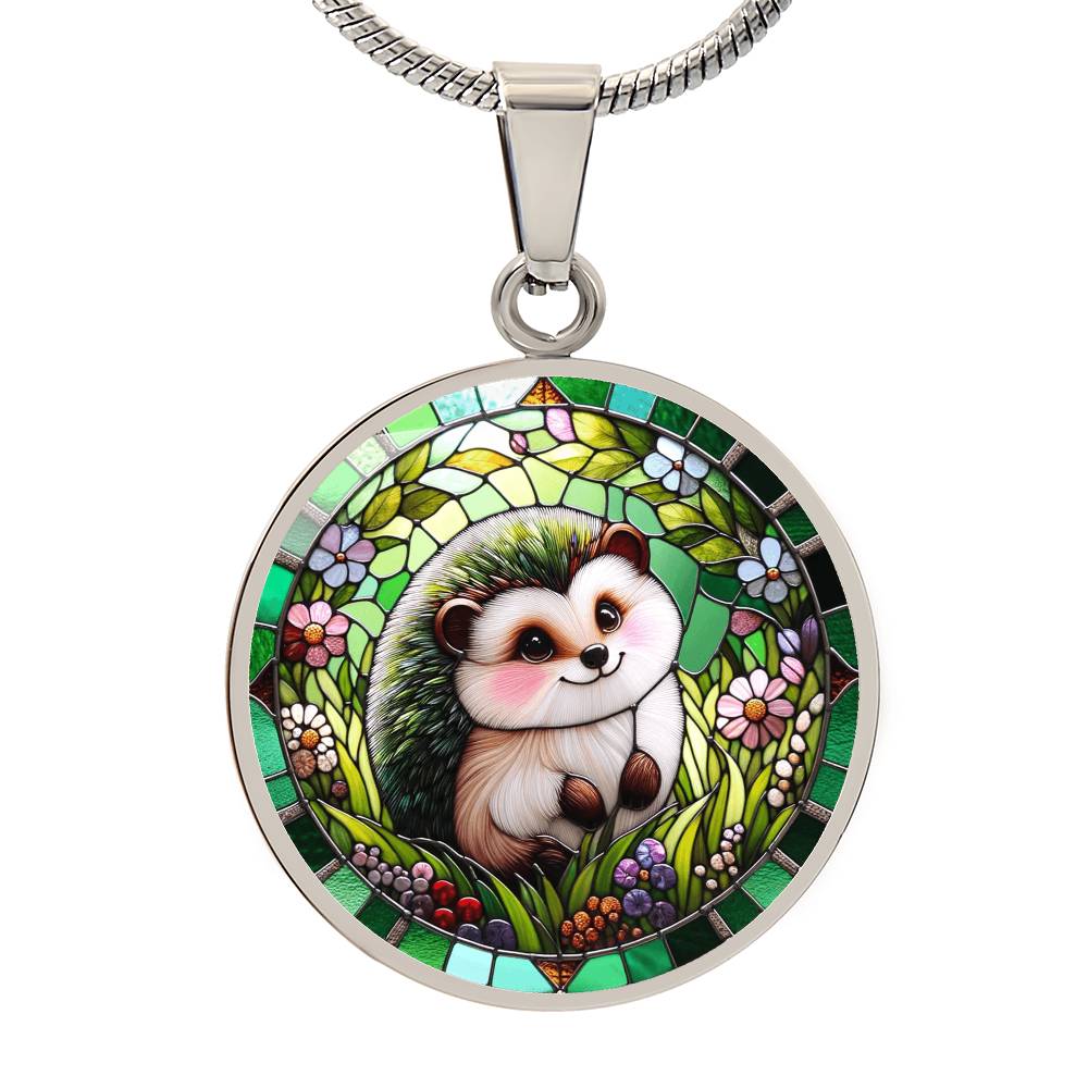 The Hedgehog Circle Pendant Necklace