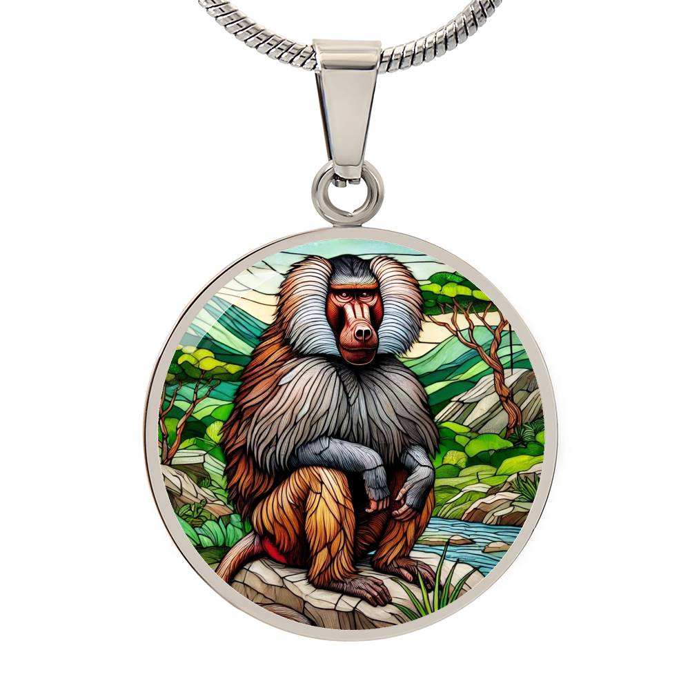 The Baboon Circle Pendant Necklace