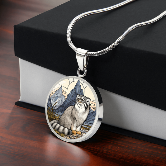 The Pallas's Cat Circle Pendant Necklace